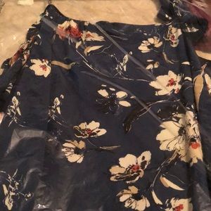 Floral print cold shoulder dress